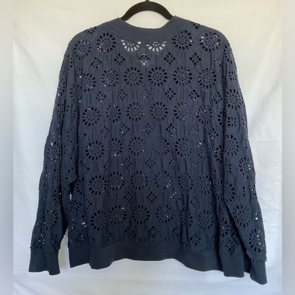 Caslon Blue Lace Bomber Jacket - Picture 6 of 7